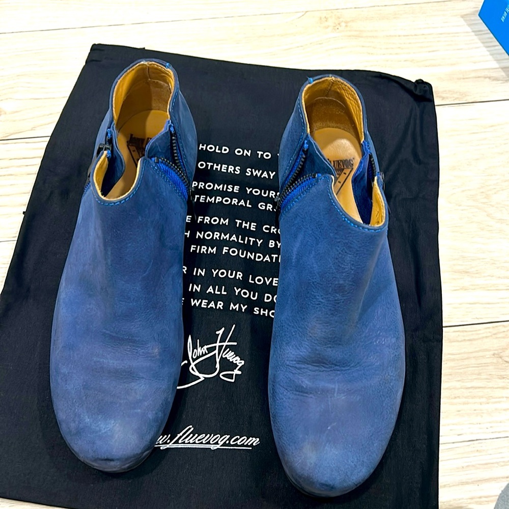 Blue John Fluevog ankle boots